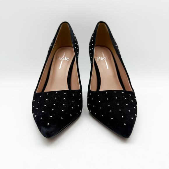 Linea Paola Womens Pamila Pumps US 5.5 M Black Stud Details Stiletto NIB - Picture 9 of 12